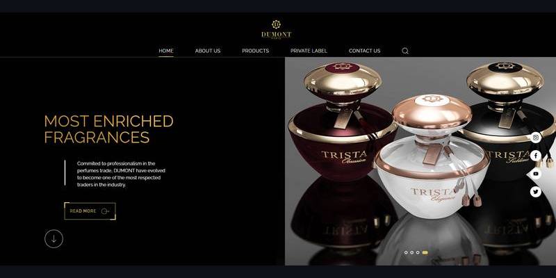 Dumont Paris website screenshot