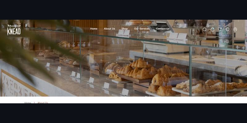 Knead Bakery & Patisserie website screenshot
